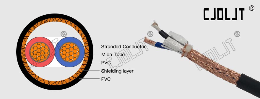 copper shield copper core PVC insulated twisted flexible wire