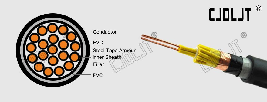 Steel Tape Armour Copper Conductor Control Cable
